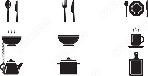 set of kitchen utensils