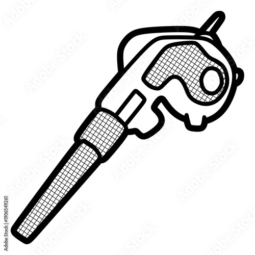 handheld dust blower vector, editable lines