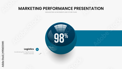 Advertising Solution 1 Step Diagram Slideshow Design. Minimal Planning One Option Chart Frame Template. Digital Innovation Slide Layout Vector Illustration.