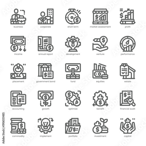 Capital Gain Icon pack for your website, mobile, presentation, and logo design. Capital Gain Icon outline design. Vector graphics illustration and editable stroke.