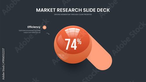 Business Profile One Step Chart Slide Template. Company Briefing Slideshow Layout Vector Illustration. Modern Proposal 1 Option Infographic Frame Design.