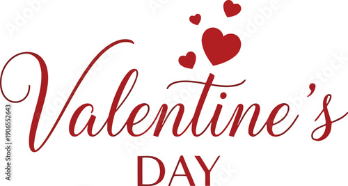 Elegant Valentine's Day Typography with Hearts for Romantic Celebrations