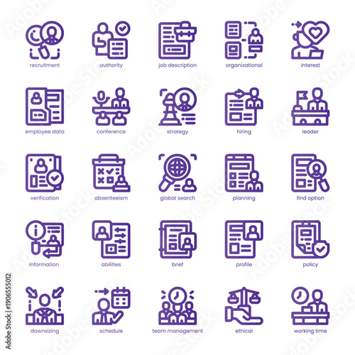 Obraz na plátně Human Resource Icon pack for your website, mobile, presentation, and logo design