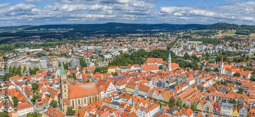 Ausblick auf Neumarkt in der Oberpfalz  in der Metropolregion Nürnberg im Sommer