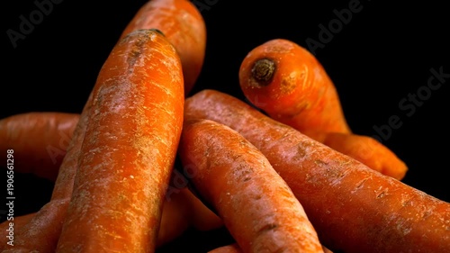 carrots on a black