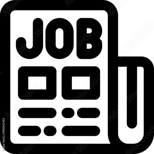 job offer line icon. Clean and minimalist vector icon for websites, mobile apps, presentations, and logos. Fully scalable and customizable for any project.