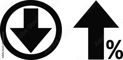 download and an upward pointing arrow high-quality professional detailed modern elegant data transfer upload download symbol