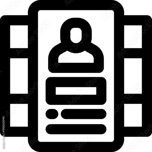 profile line icon. Clean and minimalist vector icon for websites, mobile apps, presentations, and logos. Fully scalable and customizable for any project.