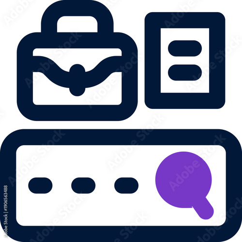 job search duotone icon. Sleek and modern vector icon for websites, mobile apps, marketing materials, and corporate design. Fully scalable and ready to use.