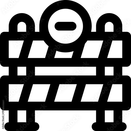 barrier line icon. Clean and minimalist vector icon for websites, mobile apps, presentations, and logos. Fully scalable and customizable for any project.