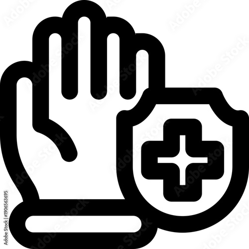 gloves line icon. Clean and minimalist vector icon for websites, mobile apps, presentations, and logos. Fully scalable and customizable for any project.