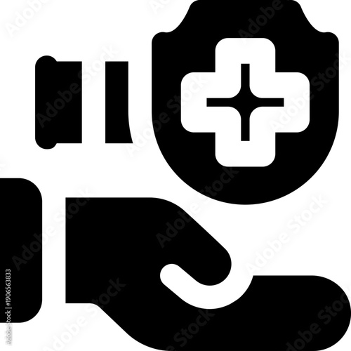 safety glyph icon. Strong and solid vector icon for websites, mobile interfaces, presentations, and visual branding. High quality and easy to edit.