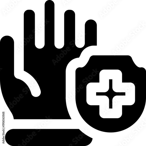 gloves glyph icon. Strong and solid vector icon for websites, mobile interfaces, presentations, and visual branding. High quality and easy to edit.