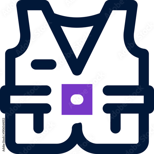 life jacket duotone icon. Sleek and modern vector icon for websites, mobile apps, marketing materials, and corporate design. Fully scalable and ready to use.