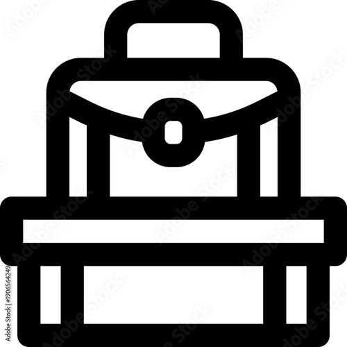 briefcase line icon. Clean and minimalist vector icon for websites, mobile apps, presentations, and logos. Fully scalable and customizable for any project.