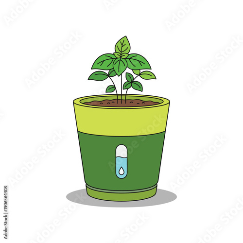 Self Watering Plant Pot Icon