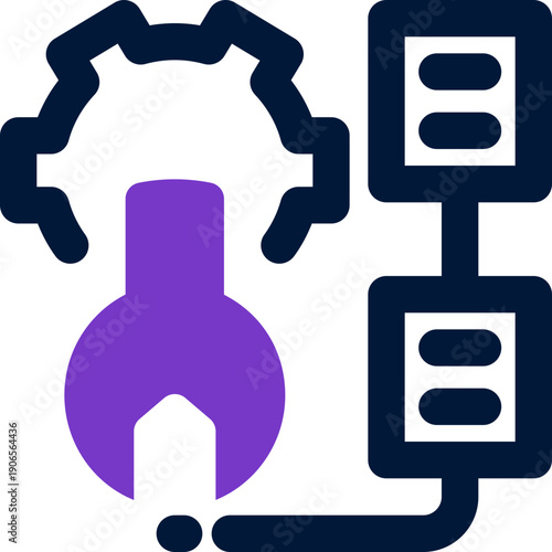 management service duotone icon. Sleek and modern vector icon for websites, mobile apps, marketing materials, and corporate design. Fully scalable and ready to use.