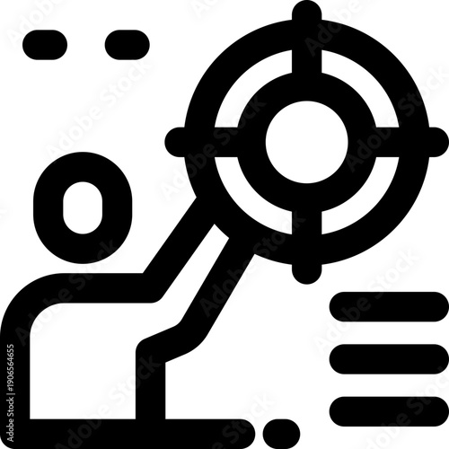 headhunter line icon. Clean and minimalist vector icon for websites, mobile apps, presentations, and logos. Fully scalable and customizable for any project.