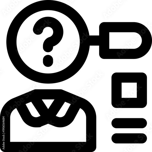 personal search line icon. Clean and minimalist vector icon for websites, mobile apps, presentations, and logos. Fully scalable and customizable for any project.