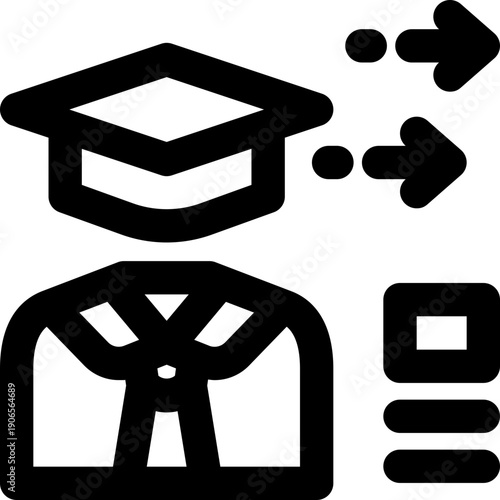 apprentice line icon. Clean and minimalist vector icon for websites, mobile apps, presentations, and logos. Fully scalable and customizable for any project.