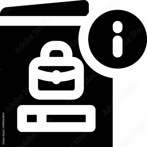 booklet glyph icon. Strong and solid vector icon for websites, mobile interfaces, presentations, and visual branding. High quality and easy to edit.