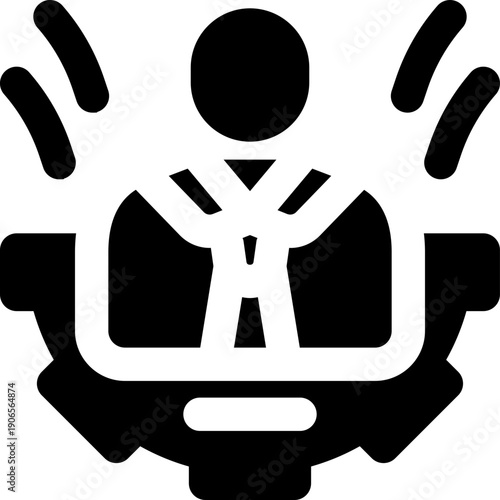 executive glyph icon. Strong and solid vector icon for websites, mobile interfaces, presentations, and visual branding. High quality and easy to edit.