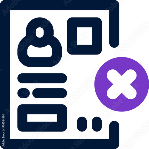 rejected duotone icon. Sleek and modern vector icon for websites, mobile apps, marketing materials, and corporate design. Fully scalable and ready to use.