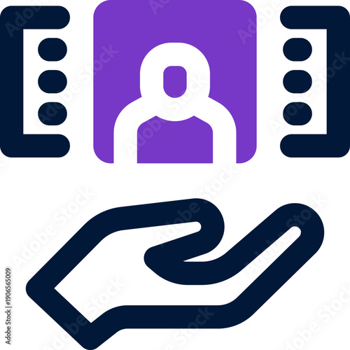 hired duotone icon. Sleek and modern vector icon for websites, mobile apps, marketing materials, and corporate design. Fully scalable and ready to use.