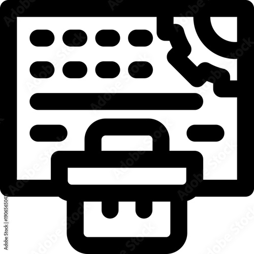 program line icon. Clean and minimalist vector icon for websites, mobile apps, presentations, and logos. Fully scalable and customizable for any project.