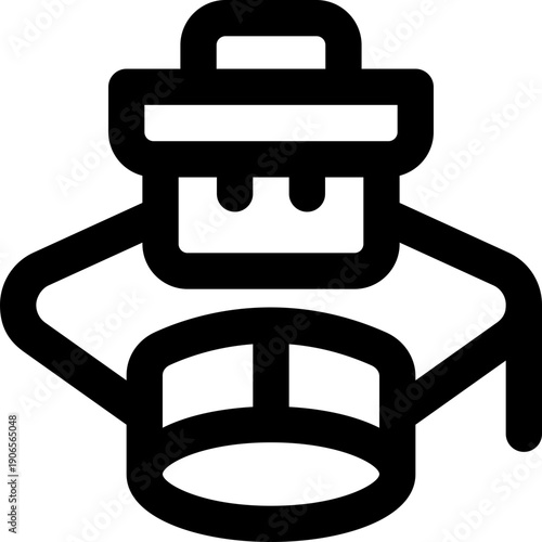 internship line icon. Clean and minimalist vector icon for websites, mobile apps, presentations, and logos. Fully scalable and customizable for any project.