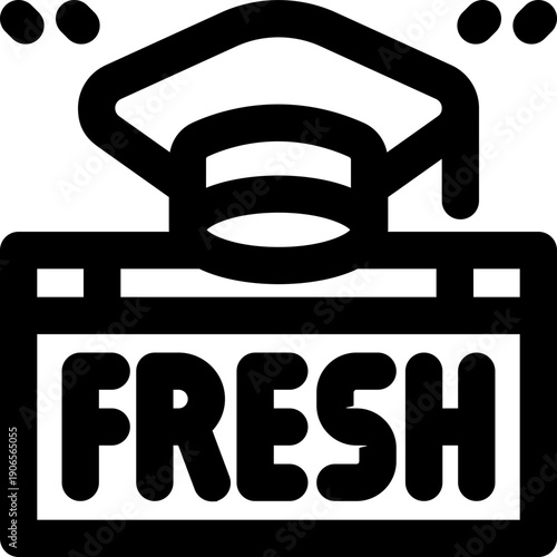 fresh graduate line icon. Clean and minimalist vector icon for websites, mobile apps, presentations, and logos. Fully scalable and customizable for any project.