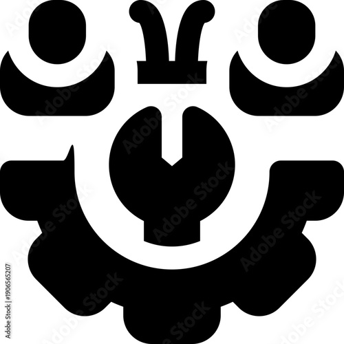 vocational glyph icon. Strong and solid vector icon for websites, mobile interfaces, presentations, and visual branding. High quality and easy to edit.