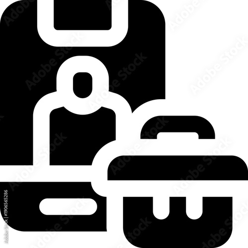 online internship glyph icon. Strong and solid vector icon for websites, mobile interfaces, presentations, and visual branding. High quality and easy to edit.