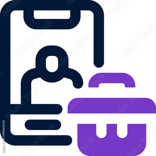 online internship duotone icon. Sleek and modern vector icon for websites, mobile apps, marketing materials, and corporate design. Fully scalable and ready to use.