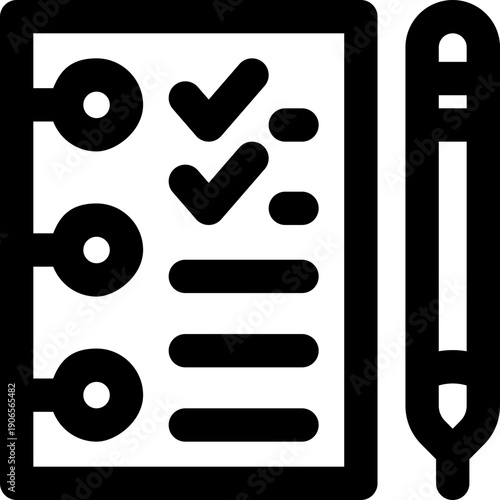 checklist line icon. Clean and minimalist vector icon for websites, mobile apps, presentations, and logos. Fully scalable and customizable for any project.