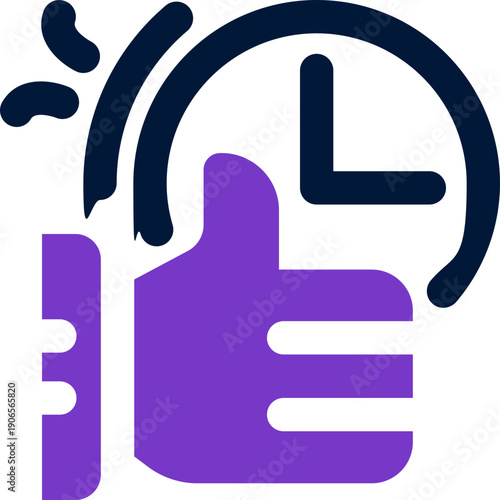 punctuality duotone icon. Sleek and modern vector icon for websites, mobile apps, marketing materials, and corporate design. Fully scalable and ready to use.