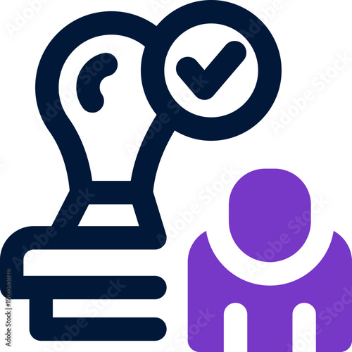 approved duotone icon. Sleek and modern vector icon for websites, mobile apps, marketing materials, and corporate design. Fully scalable and ready to use.