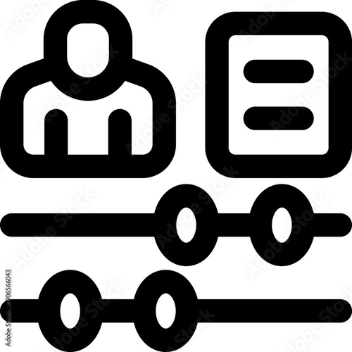 screening line icon. Clean and minimalist vector icon for websites, mobile apps, presentations, and logos. Fully scalable and customizable for any project.