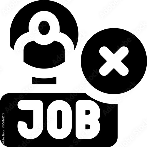 no vacancy glyph icon. Strong and solid vector icon for websites, mobile interfaces, presentations, and visual branding. High quality and easy to edit.