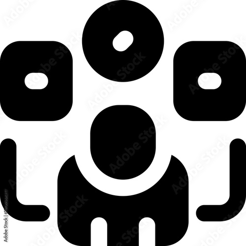 personal skill glyph icon. Strong and solid vector icon for websites, mobile interfaces, presentations, and visual branding. High quality and easy to edit.