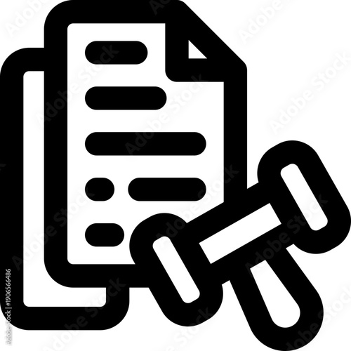 regulation line icon. Clean and minimalist vector icon for websites, mobile apps, presentations, and logos. Fully scalable and customizable for any project.