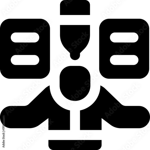 responsibility glyph icon. Strong and solid vector icon for websites, mobile interfaces, presentations, and visual branding. High quality and easy to edit.