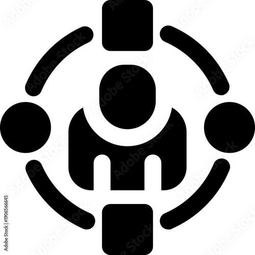 adaptation glyph icon. Strong and solid vector icon for websites, mobile interfaces, presentations, and visual branding. High quality and easy to edit.