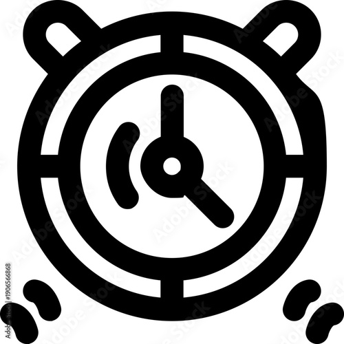 clock line icon. Clean and minimalist vector icon for websites, mobile apps, presentations, and logos. Fully scalable and customizable for any project.