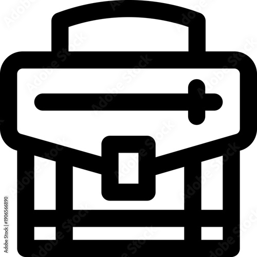 briefcase line icon. Clean and minimalist vector icon for websites, mobile apps, presentations, and logos. Fully scalable and customizable for any project.