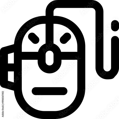 mouse line icon. Clean and minimalist vector icon for websites, mobile apps, presentations, and logos. Fully scalable and customizable for any project.