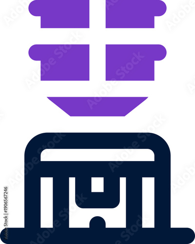 water dispenser duotone icon. Sleek and modern vector icon for websites, mobile apps, marketing materials, and corporate design. Fully scalable and ready to use.