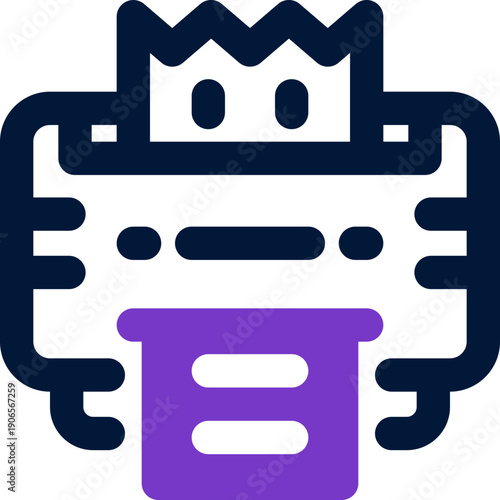 printer duotone icon. Sleek and modern vector icon for websites, mobile apps, marketing materials, and corporate design. Fully scalable and ready to use.