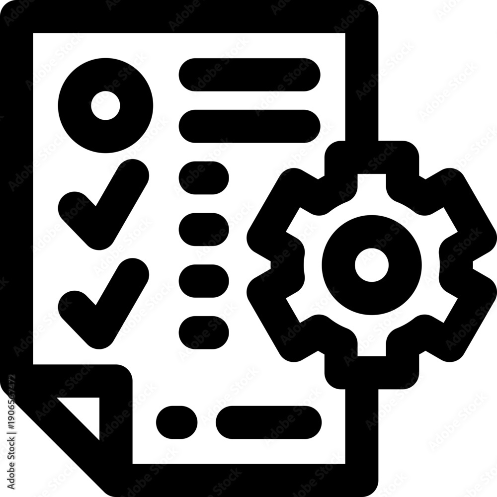 Fototapeta premium plan management line icon. Clean and minimalist vector icon for websites, mobile apps, presentations, and logos. Fully scalable and customizable for any project.