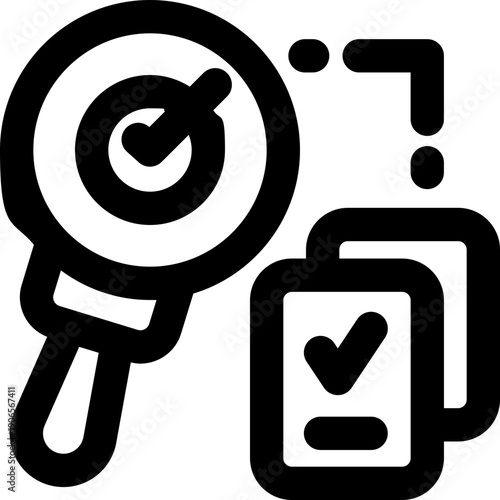 identify line icon. Clean and minimalist vector icon for websites, mobile apps, presentations, and logos. Fully scalable and customizable for any project.